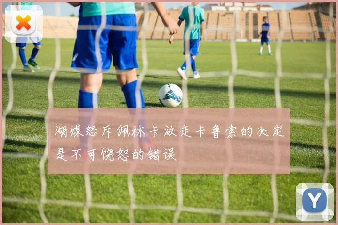 湖媒怒斥佩林卡放走卡鲁索的决定是不可饶恕的错误